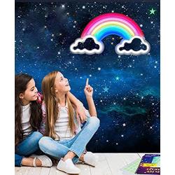 Rainbow Neon Lights Signs Festival Neon Signs for Wall Art Decor Light for Bedroom Home Decoration, Lounge Office Wedding Christmas Valentines Day Party Operated by USB