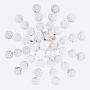 CO-Z Raindrop Crystal Chandelier, Flush Mount Ceiling Light Fixture with 3 Lights for Bedroom Living Room Dining Room Bedroom Hallway Entry, 180W Modern Crystal Ceiling Light with 3 Lights, UL Listed