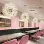 CROSSIO Dandelion Firework Crystal Chandelier Sputnik LED Lighting Stainless Steel Pendant Ceiling Light Fixture for Dining Room Kitchen Island Bedroom (Silver, 19.6 Inch)