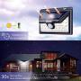Samuyang Solar Motion Sensor Lights Outdoor- 34 LED Wireless Solar Powered Deck Lights,3 Modes 270° Wide Angle,IP65 Waterproof Wall Security Lighting Night Light for Front Door, Garage, Yard-4 Pack