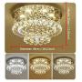 Modern Crystal Chandelier, Raindrop Pendant Lighting Fixtures, Flush Mount LED Ceiling Light, Hanging Lamp for Living Room, Bedroom, Dining Room