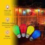 Visther S14 LED Colored String Light Bulb, 1W Plastic Shatterproof Incandescent Replacement, E26 Base, Edison Bulbs for Outdoor Indoor Patio Christmas String Lights, 24 Pack, Red/Blue/Yellow/Green