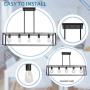 VINLUZ Farmhouse Chandeliers 5-Light Black Dining Room Lighting Linear Contemporary Metal Pendant Light Large Industrial Rustic Hanging Ceiling Light Fixtures for Kitchen Island Foyer Bar