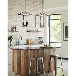 Sea Gull Lighting 5215004-839 Perryton Small Four Hall/Foyer Hanging Modern Light Fixture, Blacksmith Finish