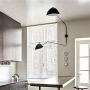 SUSUO Swing Wall Sconce 2-Light Black Wall Adjustable Lamp Indoor Wall Lighting Fixtures for Bathroom Bedside Garage Porch Cafe Club (2-Lights, Upgraded Version)