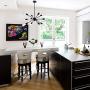 Loclgpm Modern Black Sputnik Chandelier, 12 Light Metal Pendant Lighting, Ceiling Light Fixture for Living Room, Dining Room, Bedroom, Kitchen Island, Restaurant with Adjustable Base