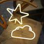 Protecu Cloud Light Neon Sign, LED Signs for Bedroom Neon Signs for Wall Decor, Neon Lights Light Up Signs for Kids Living Room, Birthday, Wedding Party, Christmas, New Year Home Decor (Warm White)