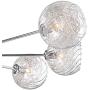 Wired Modern Ceiling Light Flush Mount Fixture Sputnik Chrome 38'' Wide 10-Light Glass Orb for Bedroom Kitchen Living Room Hallway Bathroom - Possini Euro Design