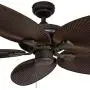 Honeywell Palm Island 52-Inch Tropical Ceiling Fan, Five Palm Leaf Blades, Indoor/Outdoor, Damp Rated, Bronze