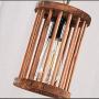Ladiqi Industrial Vintage Island Light 3 Lights Hanging Pendant Lighting Wooden Chandelier for Kitchen Bar Restaurant Dining Room Table