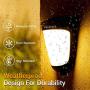 QWOO Decor Solar Lights Outdoor, Front Door Wall Light IP64 Waterproof Dust to Dawn Security Lights for Outdoors House Door Lights(2 Packs)