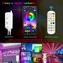LED Strip Lights, 120ft RGB Led Strip SMD 5050 LED Lights, App Control Music Sync Color Changing Light Strip with 24 Keys Remote Bluetooth Controller 24V UL Power Adapter (120ft)