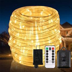 ECOWHO LED Rope Lights, Christmas Lights IP67 Waterproof LED Outdoor Lighting, Connectable Extend to 60m Low Voltage 24v String Lights Plug in Tube for Gazebo Deck Patio Pool Camp Bedroom Path Indoor
