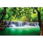 GREAT ART Photo Wallpaper – Waterfall Feng Shui – Picture Decoration Nature Jungle Paradise Asia Travel Location Thailand Wellness Spa Relax Image Decor Wall Mural (82.7x55.1in - 210x140cm)