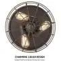 CO-Z 15 Inch Industrial 3-Light Vintage Metal Cage Flush Mount Ceiling Light, Oil Rubbed Bronze Finish, Rustic Ceiling Lighting Fixture for Bedroom, Dining Room, Living Room, Farmhouse Lighting