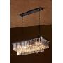 Saint Mossi Modern K9 Clear Crystal Bar Rectangle Raindrop Chandelier Lighting LED Ceiling Light Fixture Pendant for Dining Room Bathroom Bedroom Livingroom 8 E12 Bulbs Required H10'' X L34''X W14'' Saint Mossi Modern K9 Clear Crystal Bar Rectangle Raindrop Chandelier Lighting LED Ceiling Light Fixture Pendant for Dining Room Bathroom Bedroom Livingroom 8 E12 Bulbs Required H10'' X L34''X W14''