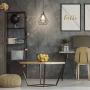 UL Industrial Polygon Pendant Lighting Vintage Wire Cage Black Metal Hanging Lamp for Kitchen Island Dining Room Farmhouse JACKYLED