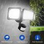 GSBLUNIE Motion Sensor Lights Outdoor,3 Adjustable Heads Dusk to Dawn Security Lights Motion Sensor Outdoor IP65 Waterproof
