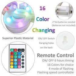 Pooqla Colorful LED Marquee Letter Lights with Remote – Light Up Marquee Signs – Party Bar Letters with Lights Decorations for The Home - Multicolor K
