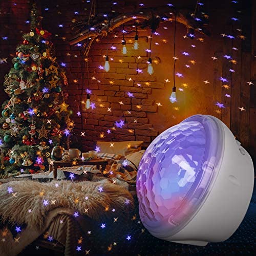 Star Light Projector, Star Projector Night Light for Kids Room Decor, LED Christmas Star Projector Light Indoor Outdoor Holiday Party Lamp, with 4 Star Light Modes and Timer Setting