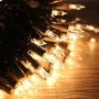 LIDORE Super Bright Clear Mini Christmas Tree Lights. Gift for Decoration. End to End Connection. 100 Count Bulbs on Brown Wire