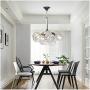 CUICAN Modern Artistic Glass Chandelier，LED Pendant lamp 3 Lights 9 Glass Bubble Design for Bar Coffee Shop Dining Room Decoration Hanging lamp-WhiteA 68x50cm(27x20inch)