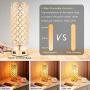 Touch Control USB Crystal Small Lamp, Dimmable Nightstand Lamp with Dual USB Port, 3-Way Gold Crystal Lamp with Bulb, Bedside Desk Light for Bedroom Living Room Entryway Home Office(Bulb Included)