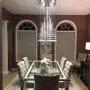 Moooni Modern Rectangular Raindrop Crystal Ceiling Lighting Fixture Pendant Chandelier LED Light for Dining Rooms Rectangle Chandeliers L40'' x W20'' x H36''