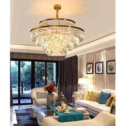 Modern Crystal Chandelier Ceiling Light, EternalUS Chandelier Pendant Lighting, Luxury Chandelier Light Fixture For Kitchen Bedroom Dining Room Living Room, Dia 24 Inch