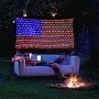 Twinkle Star 390 LED American Flag String Lights (Super Larger & Safer), Outdoor Lighted USA Flag Waterproof Hanging Ornaments for Independence Day, July 4th, National Day, Memorial Day