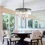 NOXARTE Luxury Round Crystal Chandelier with Clear Glass Fringe 3-Tier Pendant Light for Dining Room Kitchen Island