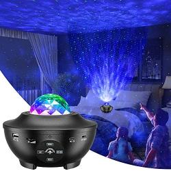 Star Projector & Night Light Projector, Galaxy Light Projector for Bedroom,Kids, with 10 Lighting Modes, Bluetooth Speaker, Remote Control, Sound-Activated and Auto-Off Timer, Great Festival Decor