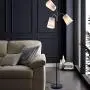 3 Light Adjustable Floor Lamp by Light Accents - Medusa 3 Light Standing Lamp - Multi Head Standing Lamp with 3 Adjustable White Fabric Reading Lamps - Lamps for Living Room (Black) 3 Light Adjustable Floor Lamp by Light Accents - Medusa 3 Light Standing Lamp - Multi Head Standing Lamp with 3 Adjustable White Fabric Reading Lamps - Lamps for Living Room (Black)