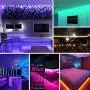 RGB LED Strips Lights Kits 12V Color Changing Strip Lighting with Remote Rope Light for Room, Bedroom, Home, Kitchen Cabinet, Christmas, Party Decoration, Non-Waterproof (32.8FT/10M-RGB)
