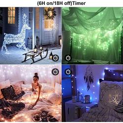 BrizLabs Christmas Fairy Lights, 39ft 120 LED Color Changing Fairy Lights with Remote, USB Powered Plug in Valentine’s Day String Lights, Muticolor Twinkle Lights for Bedroom Party Wedding Xmas Decor