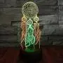 HIPIYA Dream Catcher LED 3D Illusion USB Night Light Dreamcatcher Lamp Festival Present Birthday Gift for Baby Boy Girl Kid Old Parent Mother Nursery Bedroom Decoration Room Home Decor (Dream)