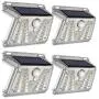 POSHIGE Sloar Lights Outdoor, 33 LEDs Super Bright Security Lights with 4 Lighting Modes, Waterproof Solar Motion Sensor Lighting for Front Door, Yard, Garage, Deck(4 Pack)