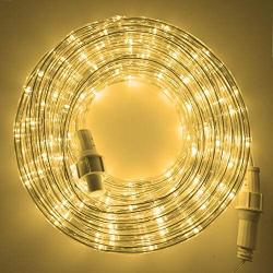 Twinkle Star LED Rope Lights Outdoor, 33 FT 240 LED, Low Voltage, Connectable Indoor Outdoor Garden Patio Party Weddings Christmas Decoration, Warm White