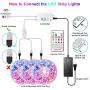 50ft LED Strip Lights,BITIANTEAM LED Lights Bluetooth Music Sync SMD 5050 Color Changing RGB Rope Lights APP Control 23-Key Remote Sensitive Built-in Mic LED Lights for Bedroom Home Party(3x16.6FT)