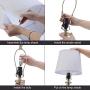 Falflor Table Lamps Set of 2 Vantage Nightstand Lamps with USB Charge Port for Bedroom Guest Room Dining Room