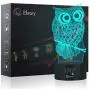 Owl 3D Illusion Lamp, Elstey 7 Color Changing Touch Table Desk LED Night Light Great Kids Gifts Home Decoration