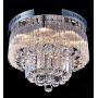 Saint Mossi Chandelier Modern K9 Crystal Raindrop Chandelier Lighting Flush Mount LED Ceiling Light Fixture Pendant Lamp for Dining Room Bathroom Bedroom Livingroom 9 G9 Bulbs Required H12'' X D18''