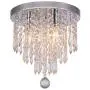 Hile Lighting KU300107 Crystal Chandeliers Flush Mount Ceiling Light Lamp,Diameter 11.0 Inch Height 11.8 Inch, 3 Lights