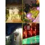 ROSHWEY Solar Landscape Lights Outdoor 4 Pack Colorful Spot Lights 22 LED Bright Waterproof Flood Lamps for Garden Lawn Walkway Pathway Yard Driveway Pool