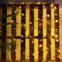 KOUQIYA Battery Operated String Lights,8 Mode 33ft 100 LED Christmas Lights with Remote Control Waterproof Fairy Lights for Tree Party Wedding Holiday Indoor Outdoor Garden Decoration-Warm White