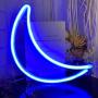 Moon LED Signs Neon Lights for Wall Decor,USB or Battery Neon Sign,Neon Signs for Bedroom,Light Up Sign Decorative Neon Light Sign for Christmas,Party,Kids, Girls Living Room (Moon-Blue)