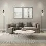 Henn&Hart FL0014 Modern farmhouse seeded floor lamp, One Size, Black
