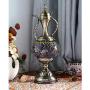 Marrakech Stunning Handmade Turkish Moroccan Mosaic Table Lamp Stained Glass Accent Lamp Desk Bedside Lamp Light for Living Room with Bronze Base (5)