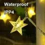 50LED Christmas Star String Lights, Fairy Lights 8 Modes with Remote Control, Waterproof Battery Powered Lights for Christmas Tree, Indoor, Outdoor, Bedroom, Party, Garden, Wedding, New Year Decor 50LED Christmas Star String Lights, Fairy Lights 8 Modes with Remote Control, Waterproof Battery Powered Lights for Christmas Tree, Indoor, Outdoor, Bedroom, Party, Garden, Wedding, New Year Decor