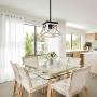 Henveton Farmhouse Pendant Light,1 Light Kitchen Island Lighting Fixtures,Metal Vintage Farmhouse Chandeliers Industrial Ceiling Hanging Linear Fixture for Dining Room, Living Room and Entryway…